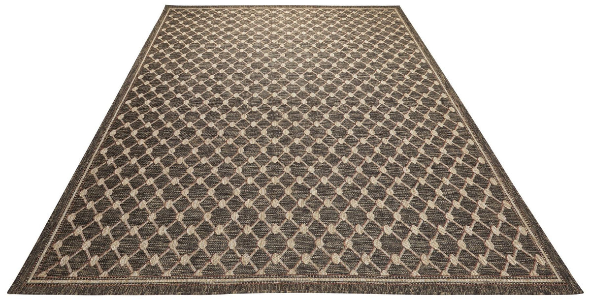 Sumac Trellis Brown Indoor Outdoor Rug