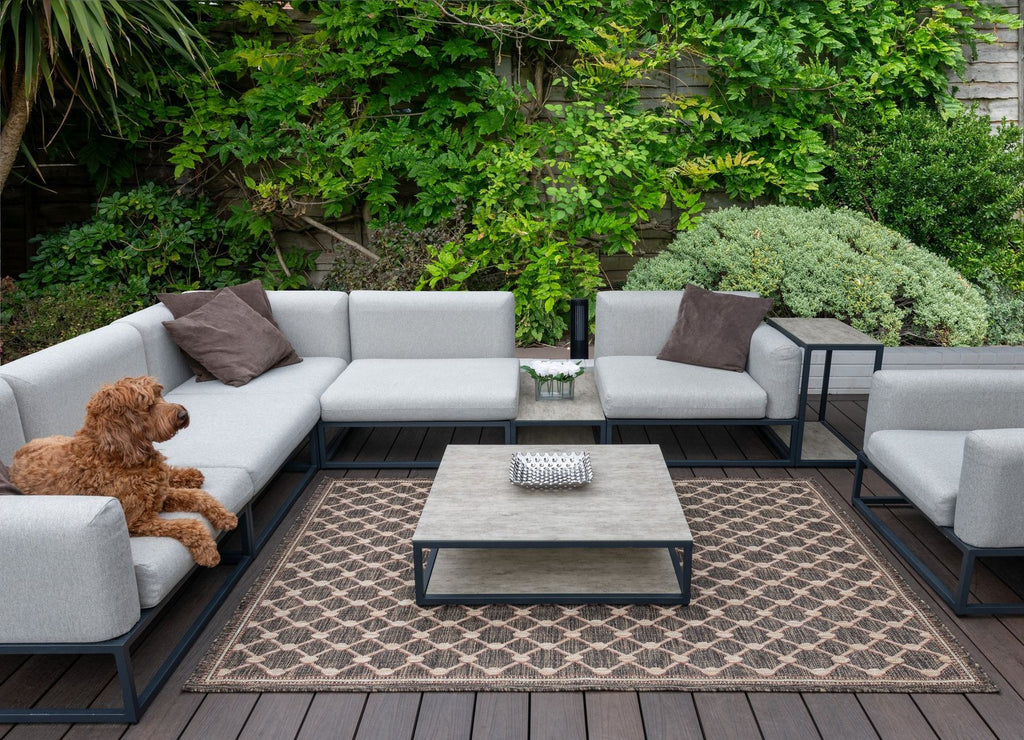 Sumac Trellis Brown Indoor Outdoor Rug