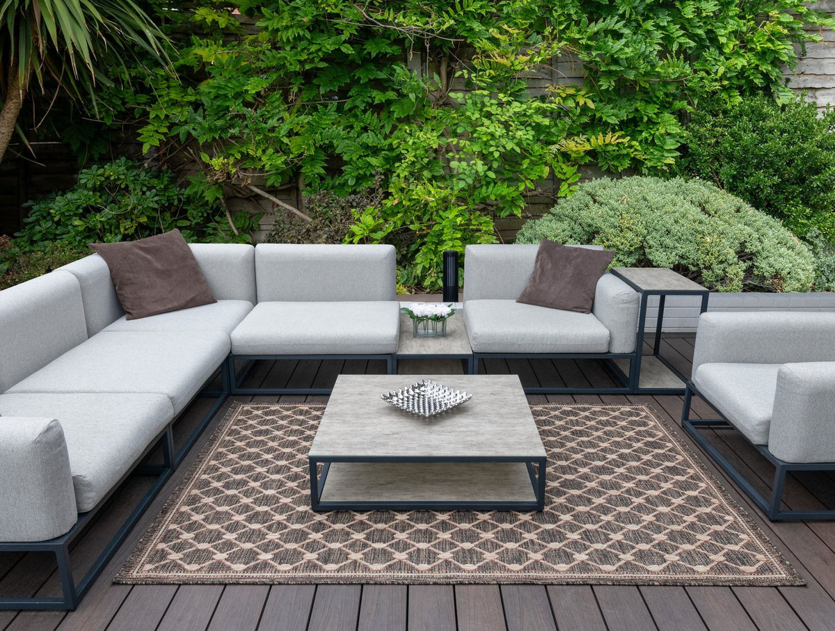 Sumac Trellis Brown Indoor Outdoor Rug