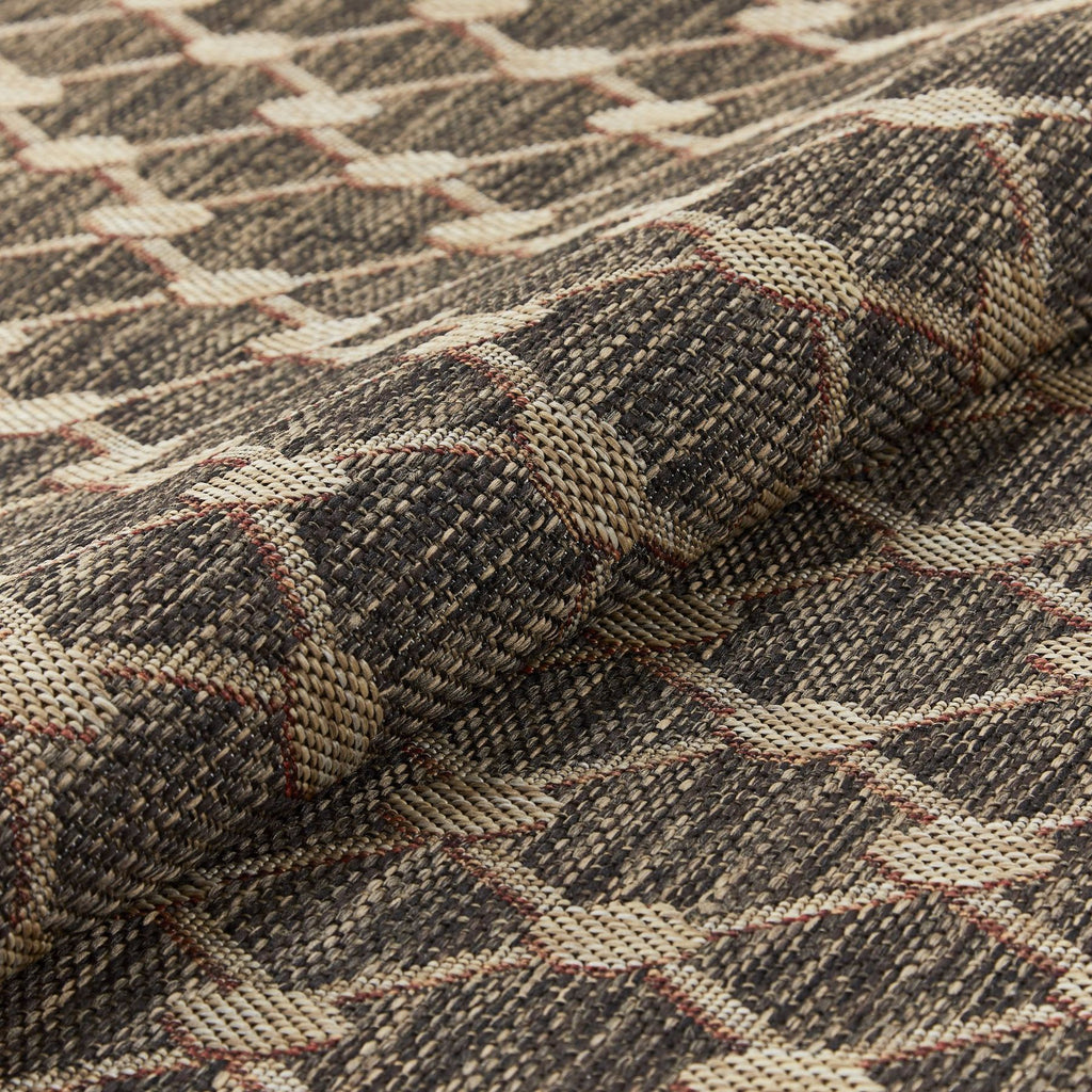 Sumac Trellis Brown Indoor Outdoor Rug