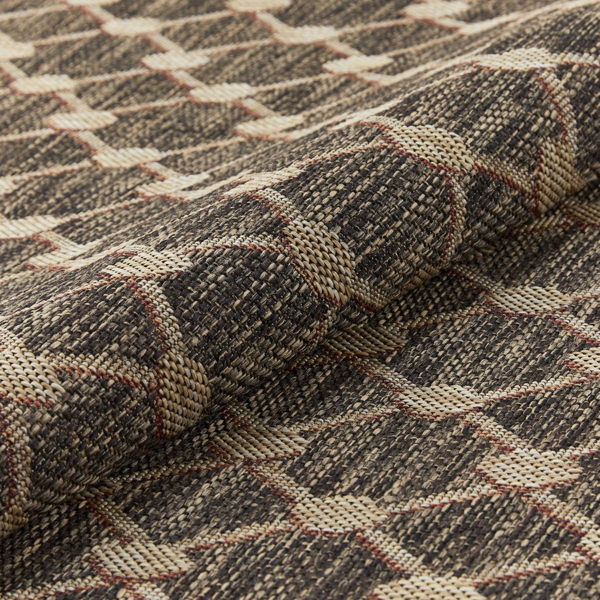 Sumac Trellis Brown Indoor Outdoor Rug