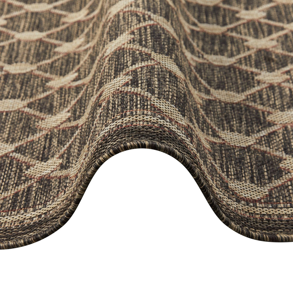 Sumac Trellis Brown Indoor Outdoor Rug