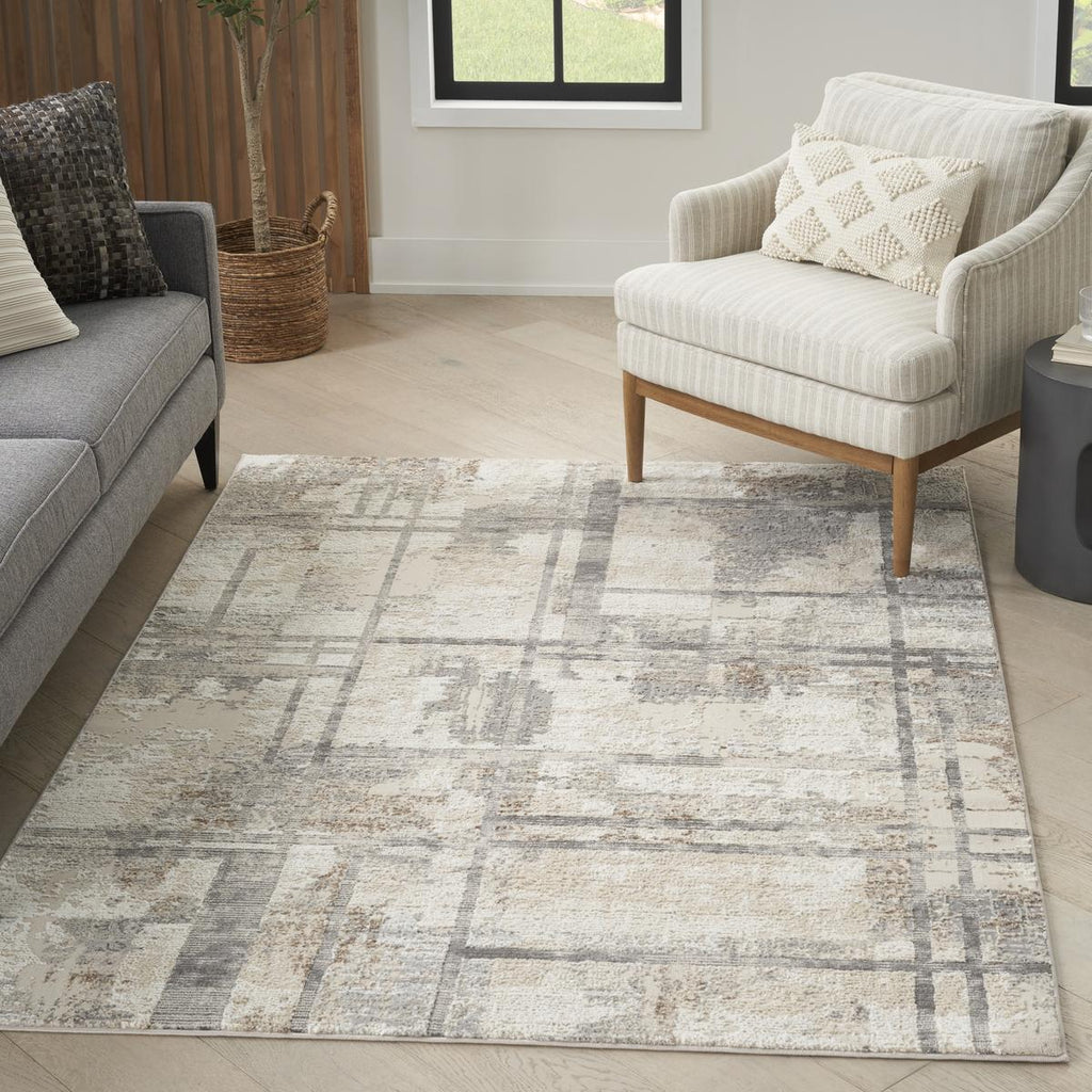 Sustainable Trends Mosaic Ivory Multicolour Rug