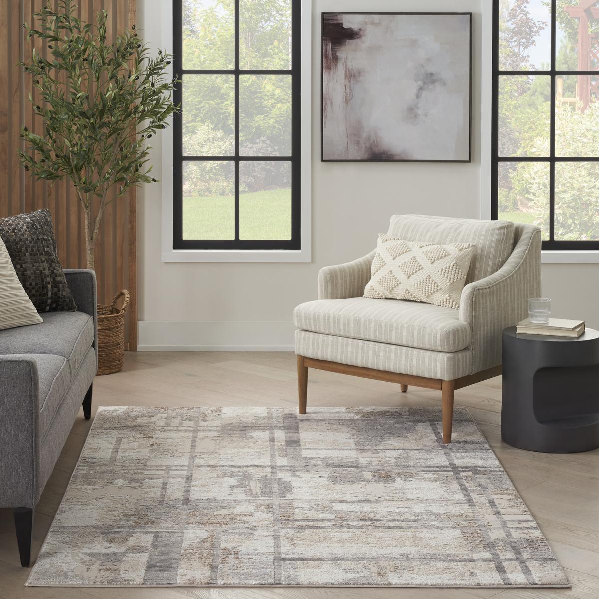 Sustainable Trends Mosaic Ivory Multicolour Rug