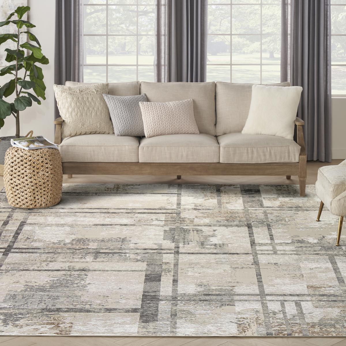 Sustainable Trends Mosaic Ivory Multicolour Rug
