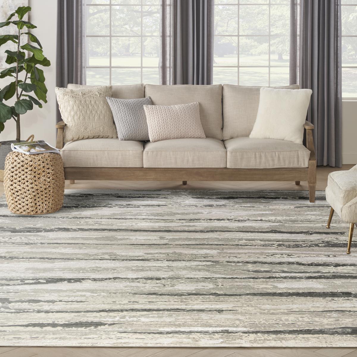Sustainable Trends Strata Ivory Multicolour Rug