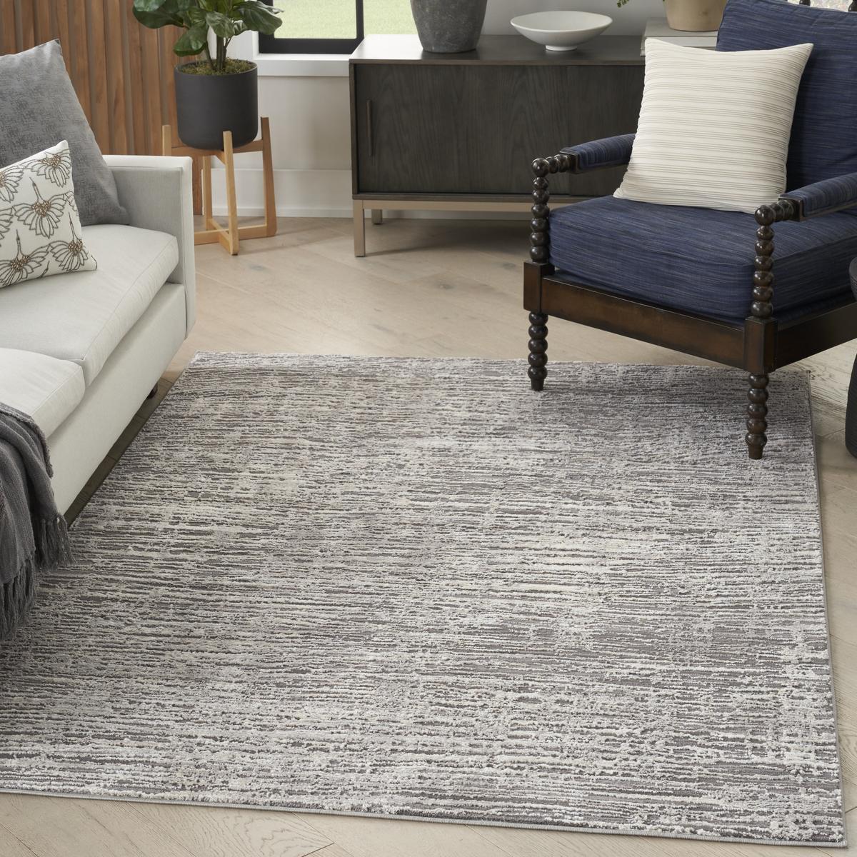 Sustainable Trends Stria Ivory Grey Rug