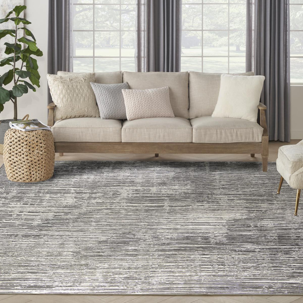 Sustainable Trends Stria Ivory Grey Rug