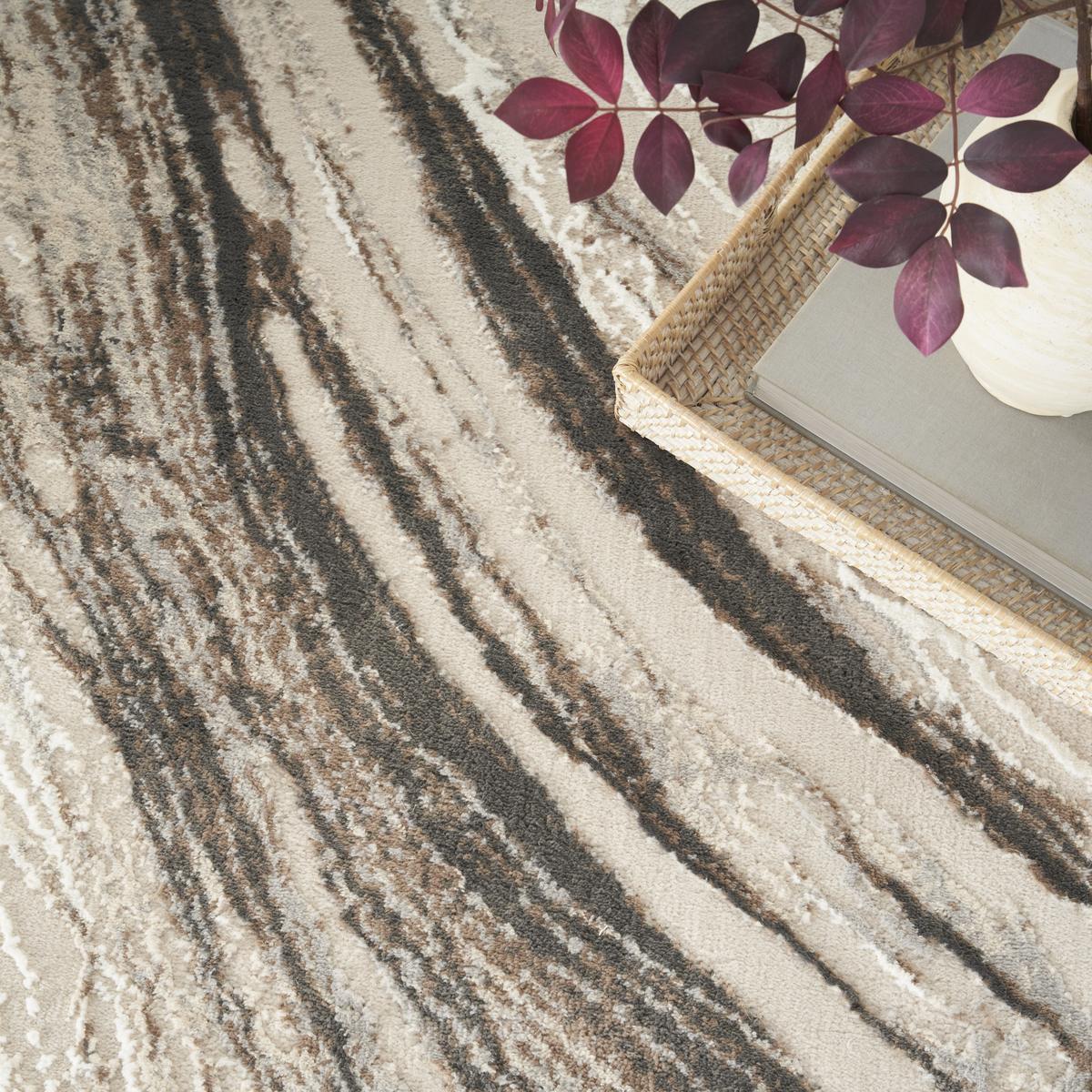 Sustainable Trends Wave Beige Grey Rug
