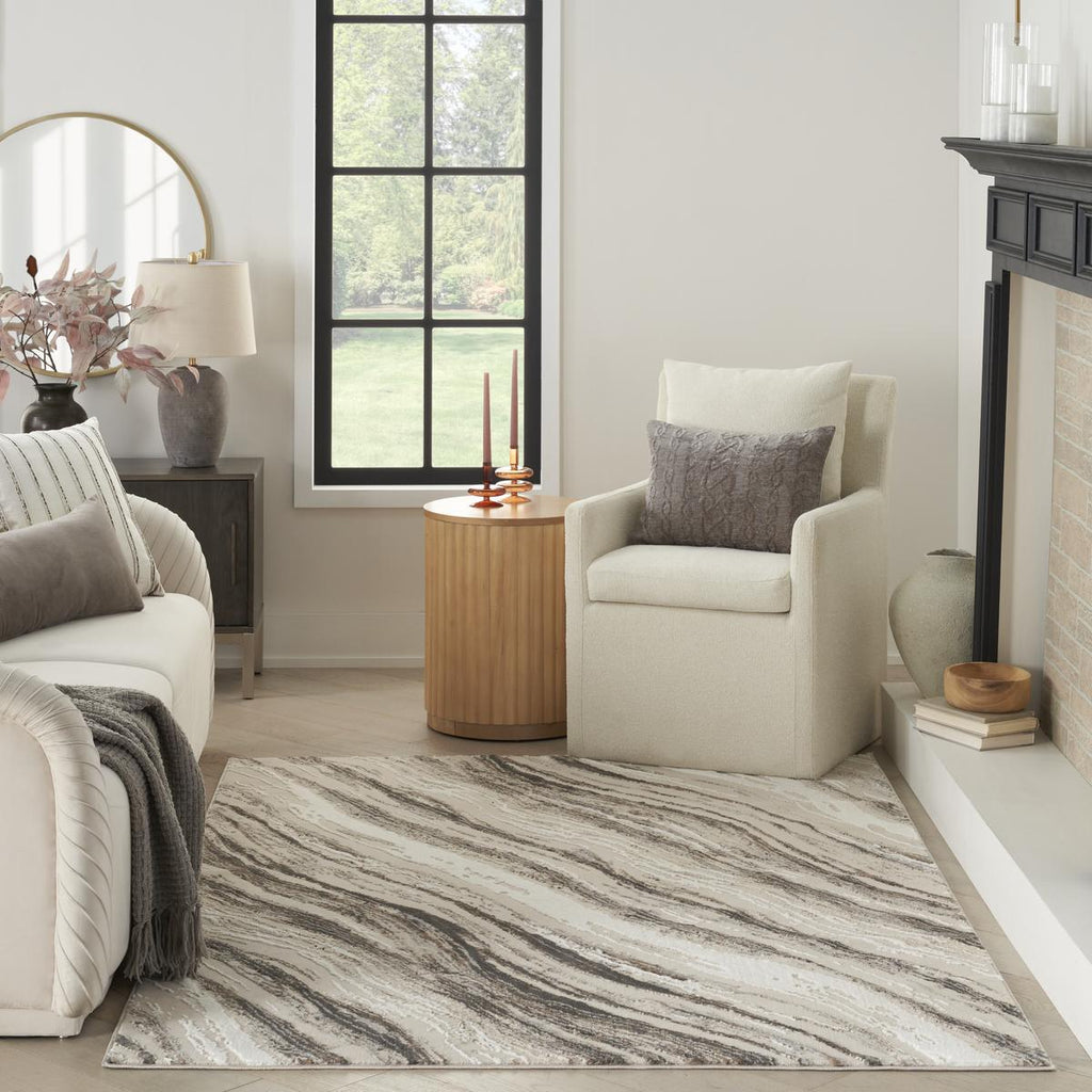Sustainable Trends Wave Beige Grey Rug