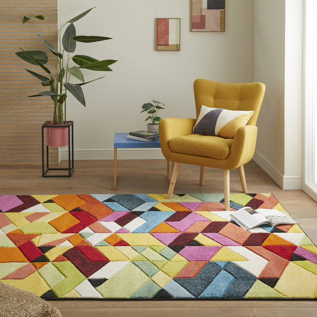 Viva Cubes Multicolour Rug