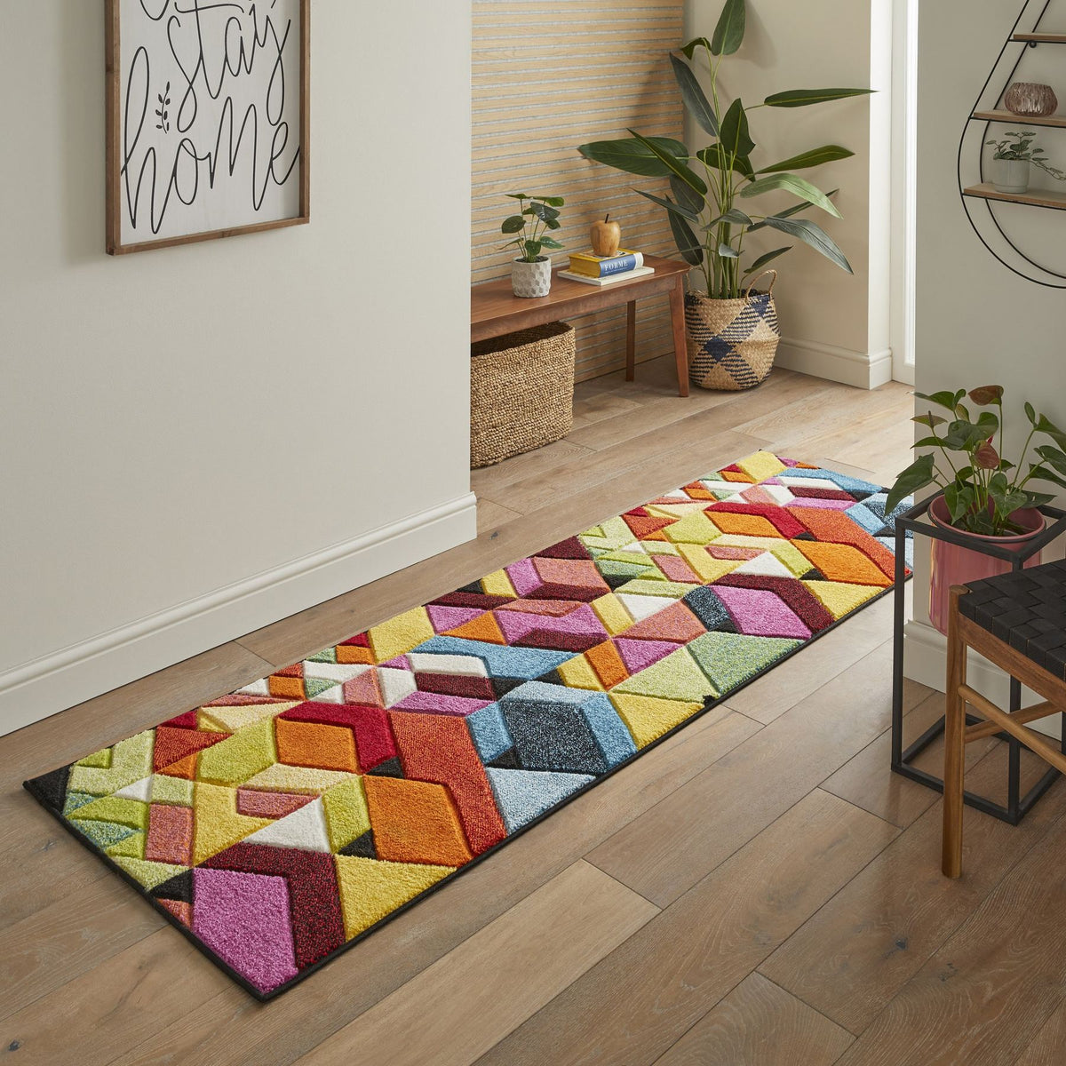 Viva Cubes Multicolour Rug