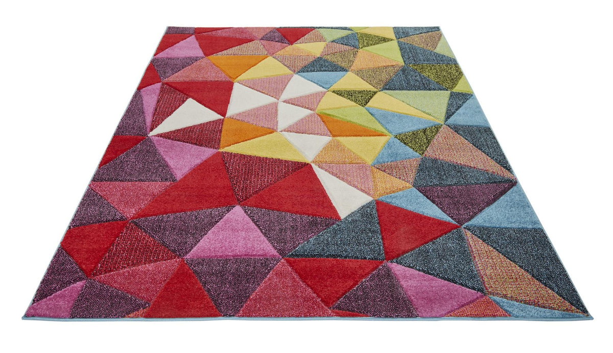 Viva Triangles Multicolour Rug