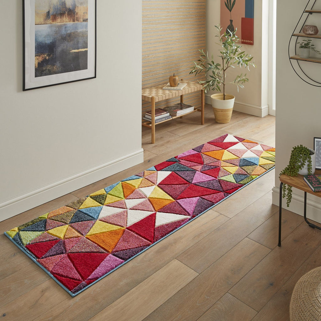 Viva Triangles Multicolour Rug