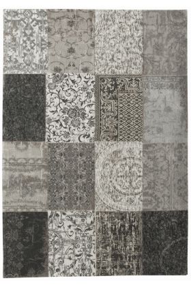 New Vintage Black and White 8101 Rug by Louis de Poortere-80 x 150 cm (2'8