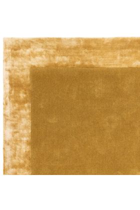 Ascot Border Wool Viscose Rug - Gold-80 x 150 cm - 2ft8in x 5ft