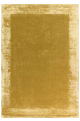 Ascot Border Wool Viscose Rug - Gold-120 x 170 cm - 4ft x 5ft7in