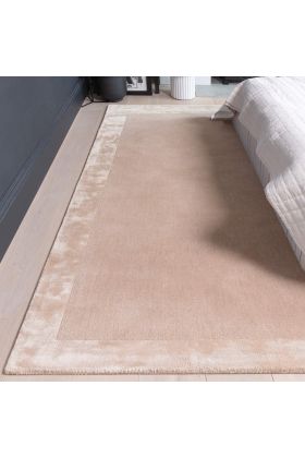 Ascot Border Wool Viscose Rug - Putty-120 x 170 cm - 4ft x 5ft7in