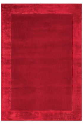 Ascot Border Wool Viscose Rug - Red