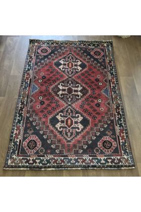 Persian Shiraz Hand knotted Tribal Wool Rug - 115 x 167 cm