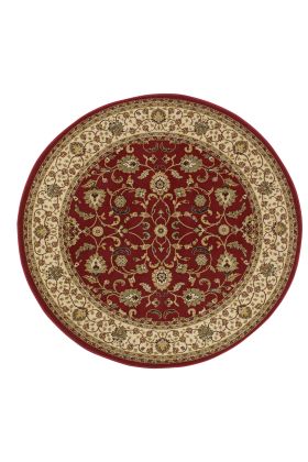 Kendra Traditional Rug - Ispahan Red 137R-Circle 150 cm - 5ft
