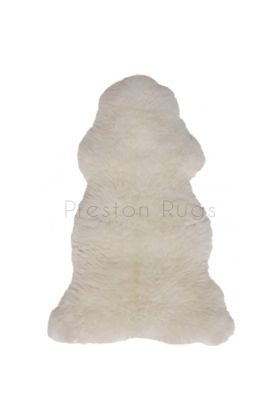 British Sheepskin Rug  - Natural White-Single Skin