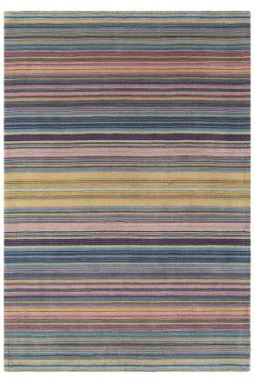Pimlico Striped Rug - Blue -  Runner 66 x 200 cm (2'1