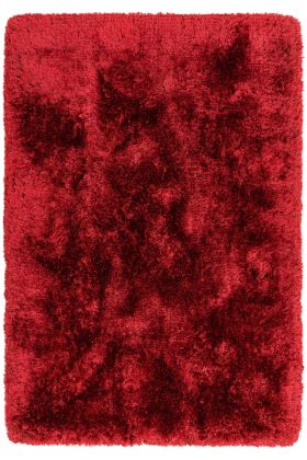 Plush Shaggy Rug - Red -  160 x 230 cm (5'3" x 7'7")