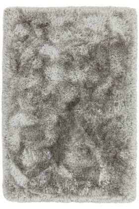 Plush Shaggy Rug - Silver -  140 x 200 cm (4'7
