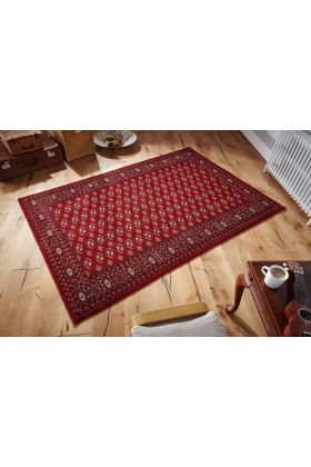 Royal Classic Traditional Bokhara Design Red Rug - 537 R