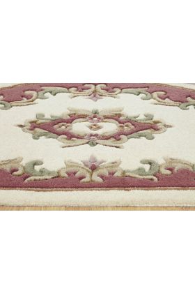 Royal Traditional Wool Rug - Cream Rose-Half Moon 67 x 137 cm