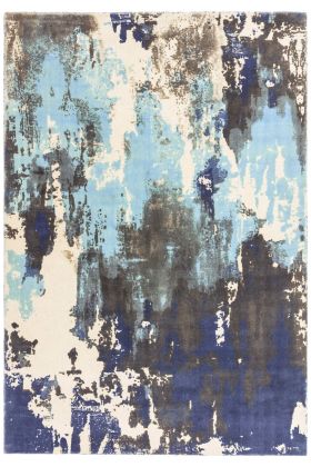 Saturn Abstract Rug - Blue
