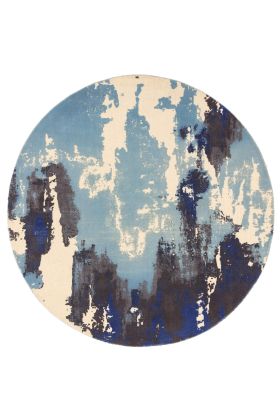 Saturn Abstract Rug - Blue