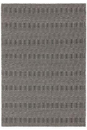 Sloan Flatweave Rug - Black -  160 x 230 cm (5'3" x 7'7")