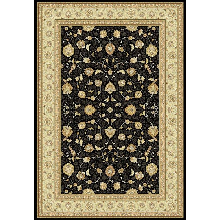 Noble Art Traditional Persian Agra Design Rug - Black Beige 6529/090