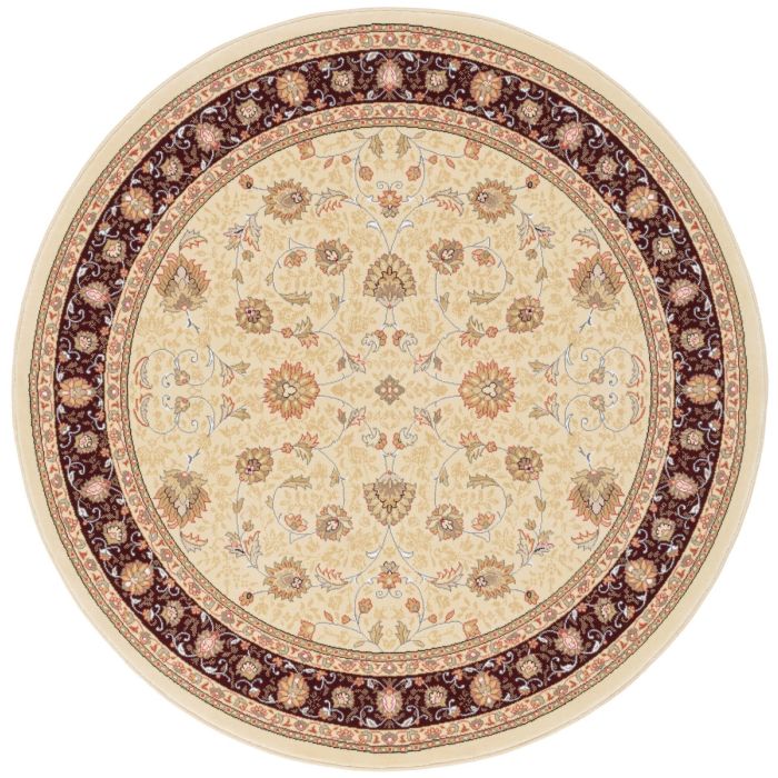 Noble Art Traditional Persian Style Rug - Beige Cream Red 6529/191-Round Circle 200cm