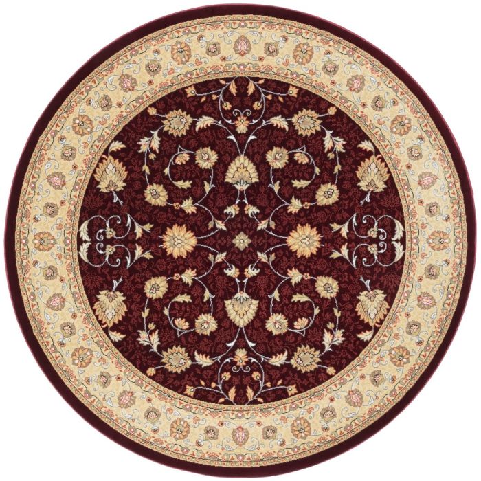 Noble Art Traditional Persian Style Rug - Red Beige Cream 6529/391-Round Circle 200cm