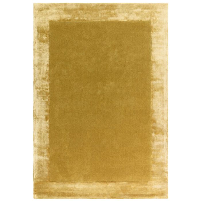 Ascot Border Wool Viscose Rug - Gold-80 x 150 cm - 2ft8in x 5ft