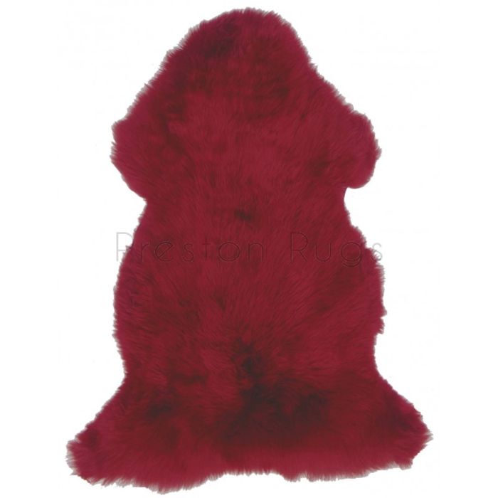 British Sheepskin Rug  - Red-Double Skin
