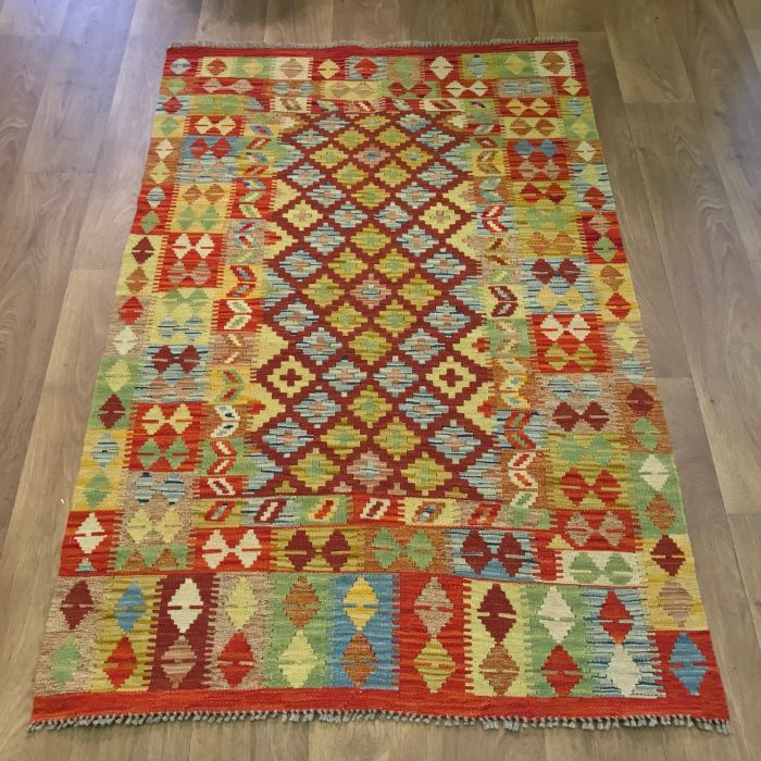 Indian Kilim Flat-weave Rug - 100 x 149 cm