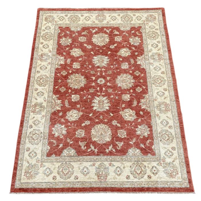 Afghan Ziegler Hand-knotted Rug - Rust 170 x 224 cm