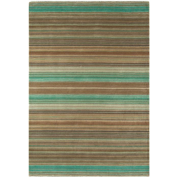 Pimlico Striped Rug - Green -  Runner 66 x 200 cm (2'1