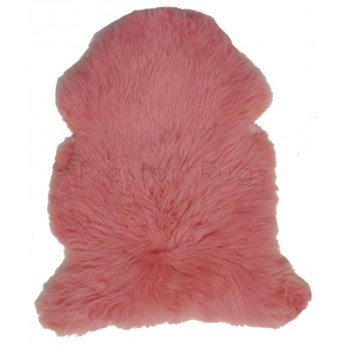 British Sheepskin Rug  - Pink-Single Skin