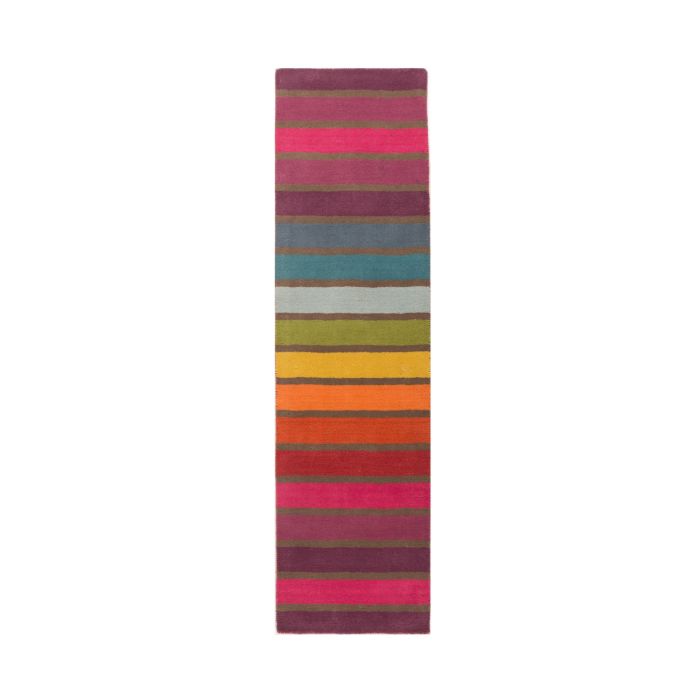 Illusion Candy Stripe Multi Coloured Rug-Runner 60 x 230 cm