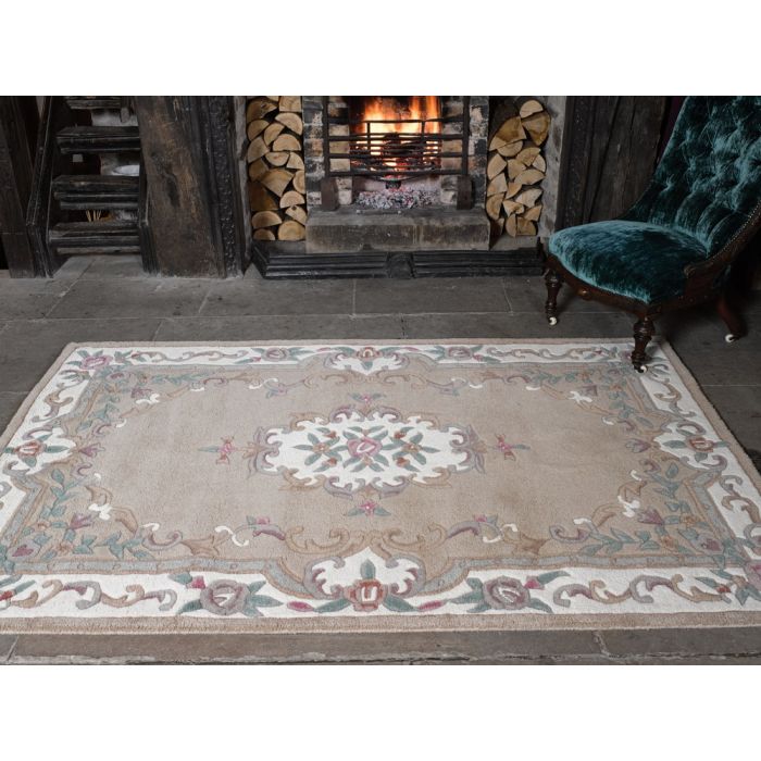Aubusson Panel Rug  - Fawn