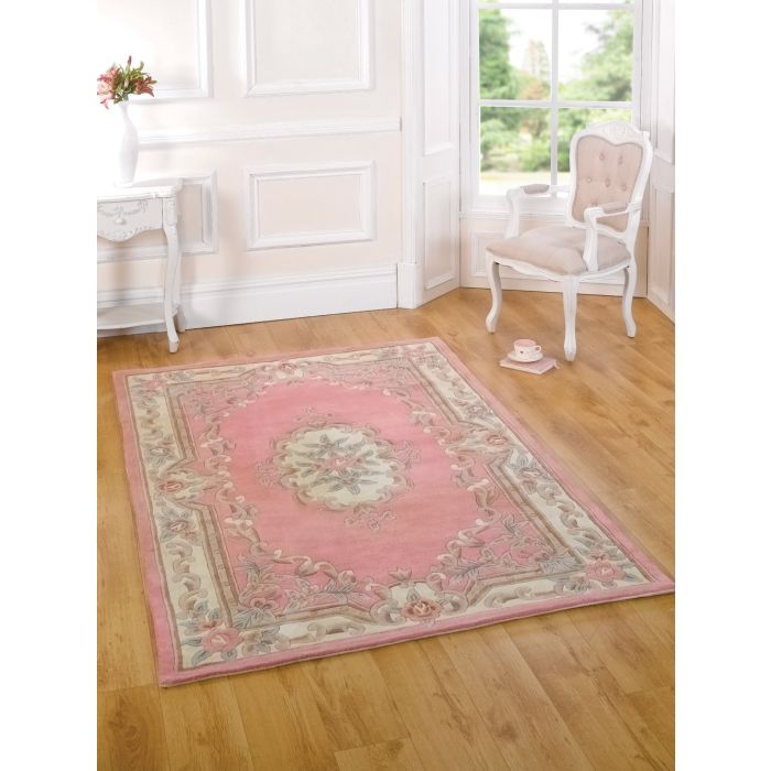 Aubusson Panel Rug  - Pink