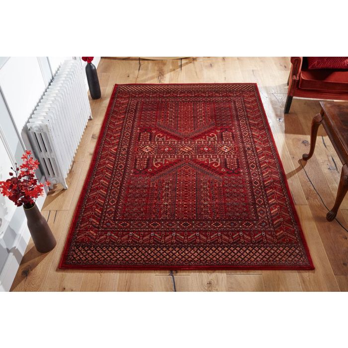 Royal Classic Traditional Afghan Design Red Rug - 635 R-160 x 235 cm (5'3